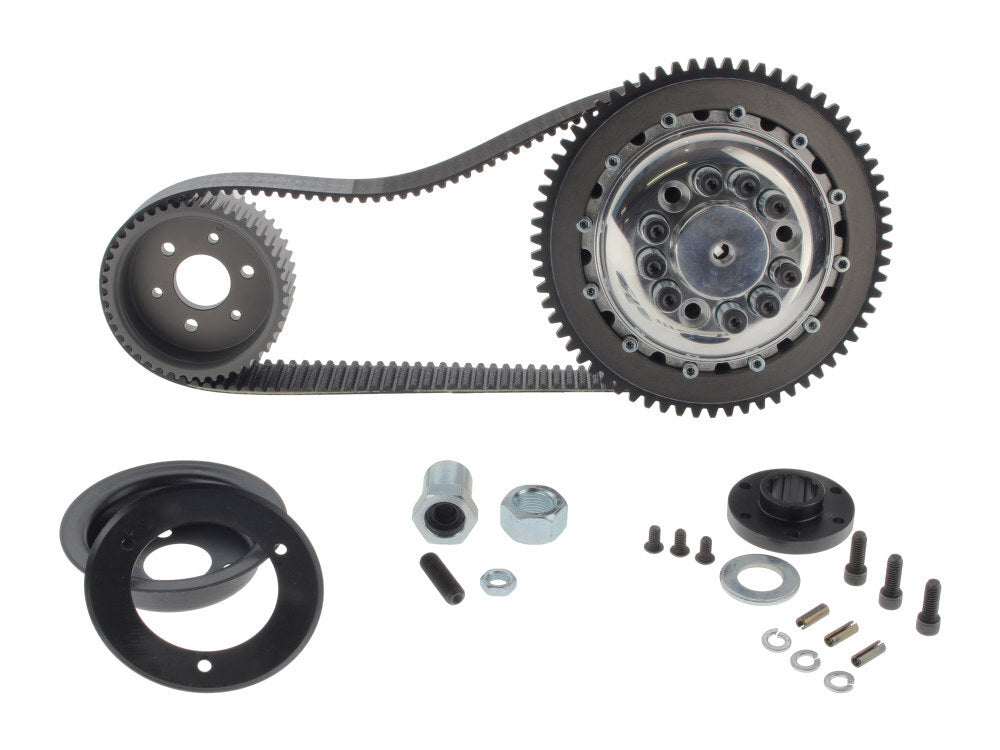 Belt Drive Limited BDL-EVB-3T-4 Closed Belt Drive Kit 1-1/2" for Big Twin 70-83 4 Speed w/Chain Final Drive (Includes Competitor Clutch)