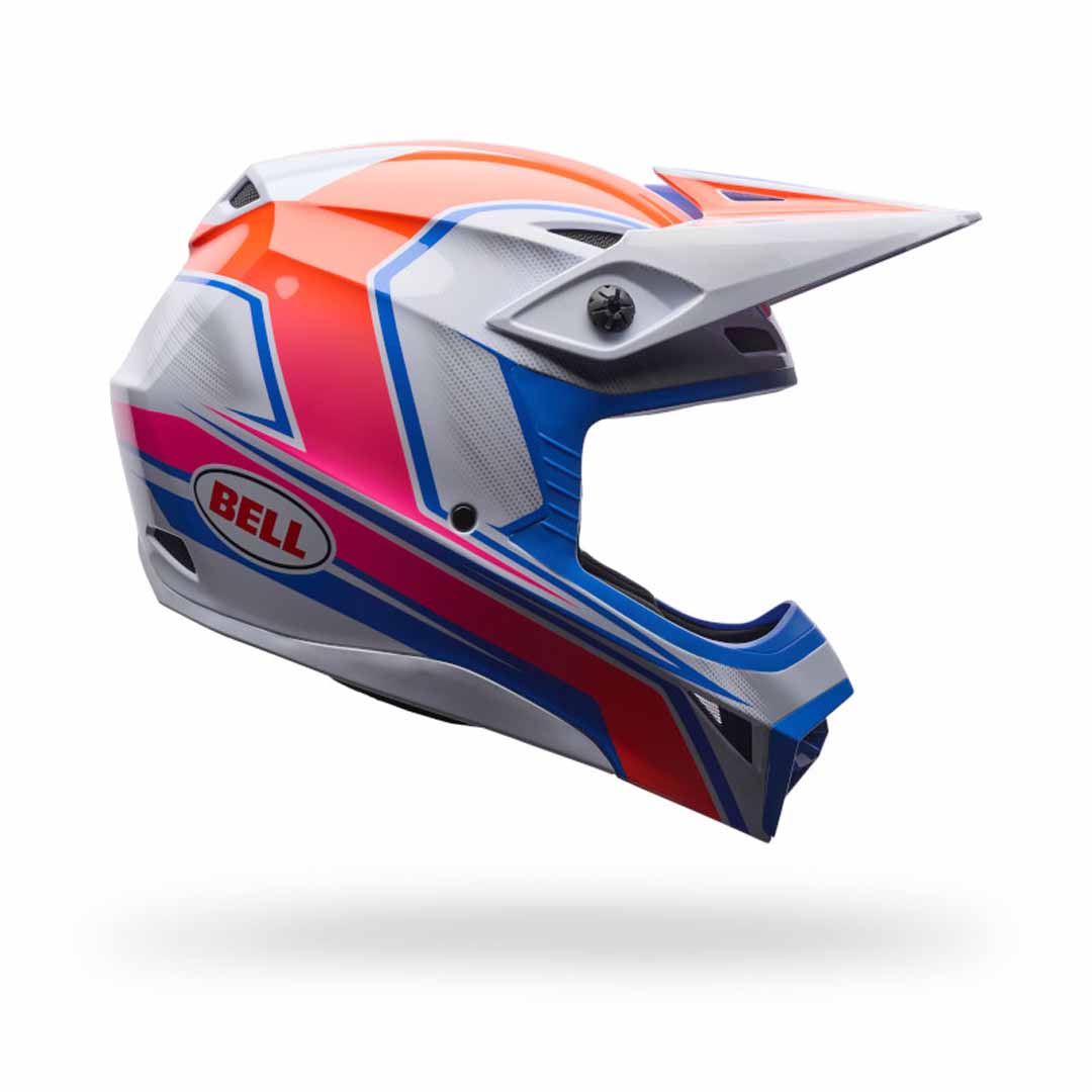Bell MX-10 Mips Speedway White/Blue Helmet