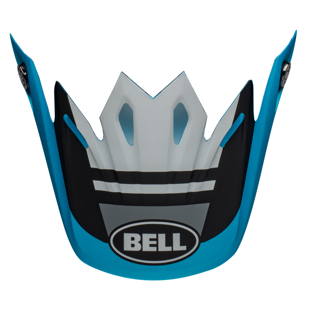 Bell Replacement Peak Prophecy Matte White/Black/Blue for Moto-9 MIPS Helmets