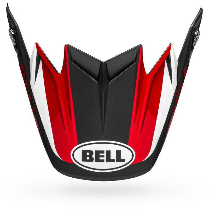 Bell Replacement Peak Division Matte/Gloss White/Blue/Red for Moto-9 Flex Helmets