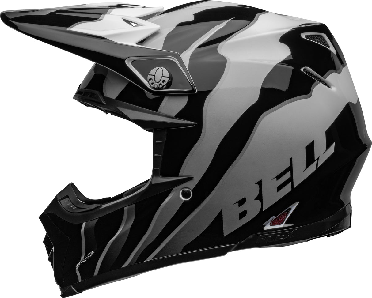 Bell Moto-9S Flex Claw Gloss Black/White Helmet