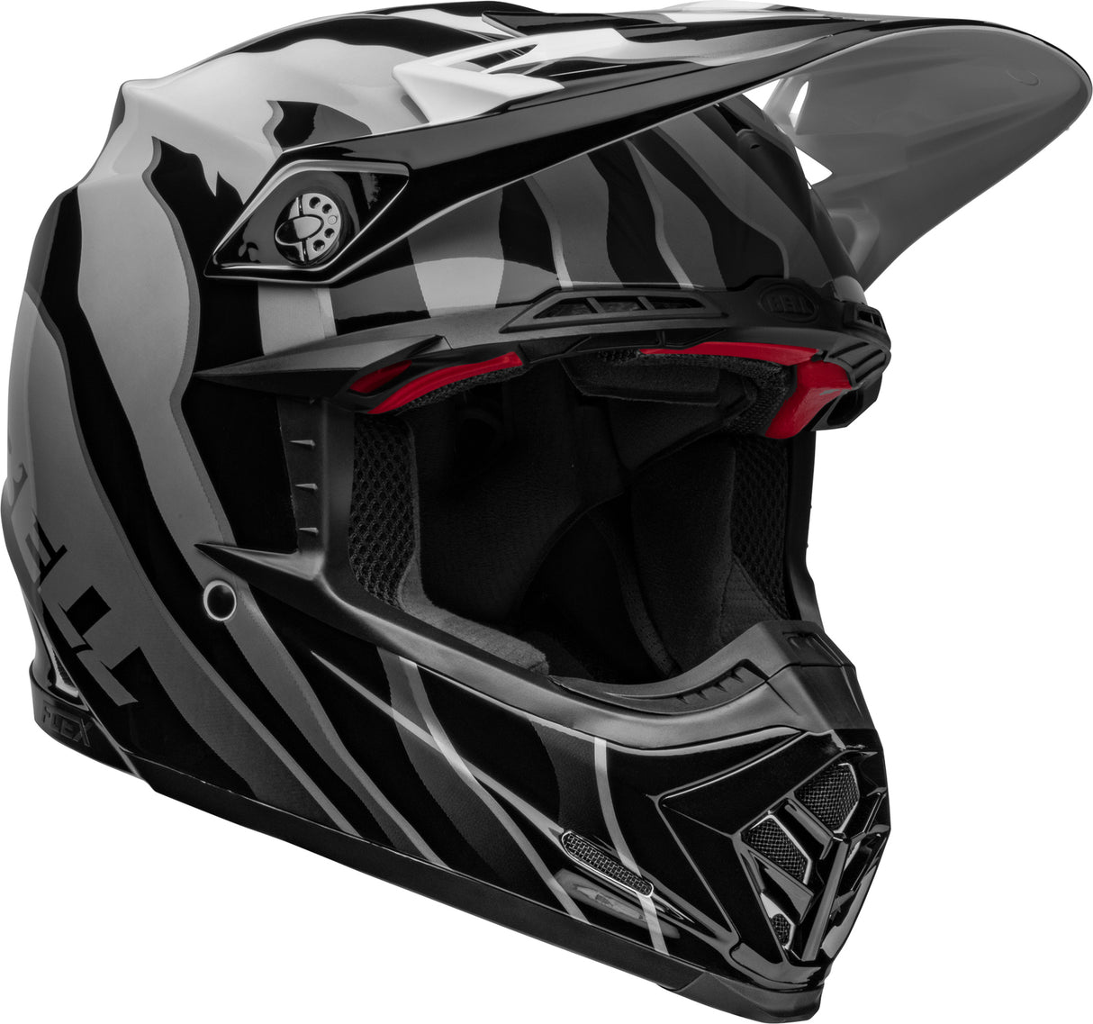 Bell Moto-9S Flex Claw Gloss Black/White Helmet