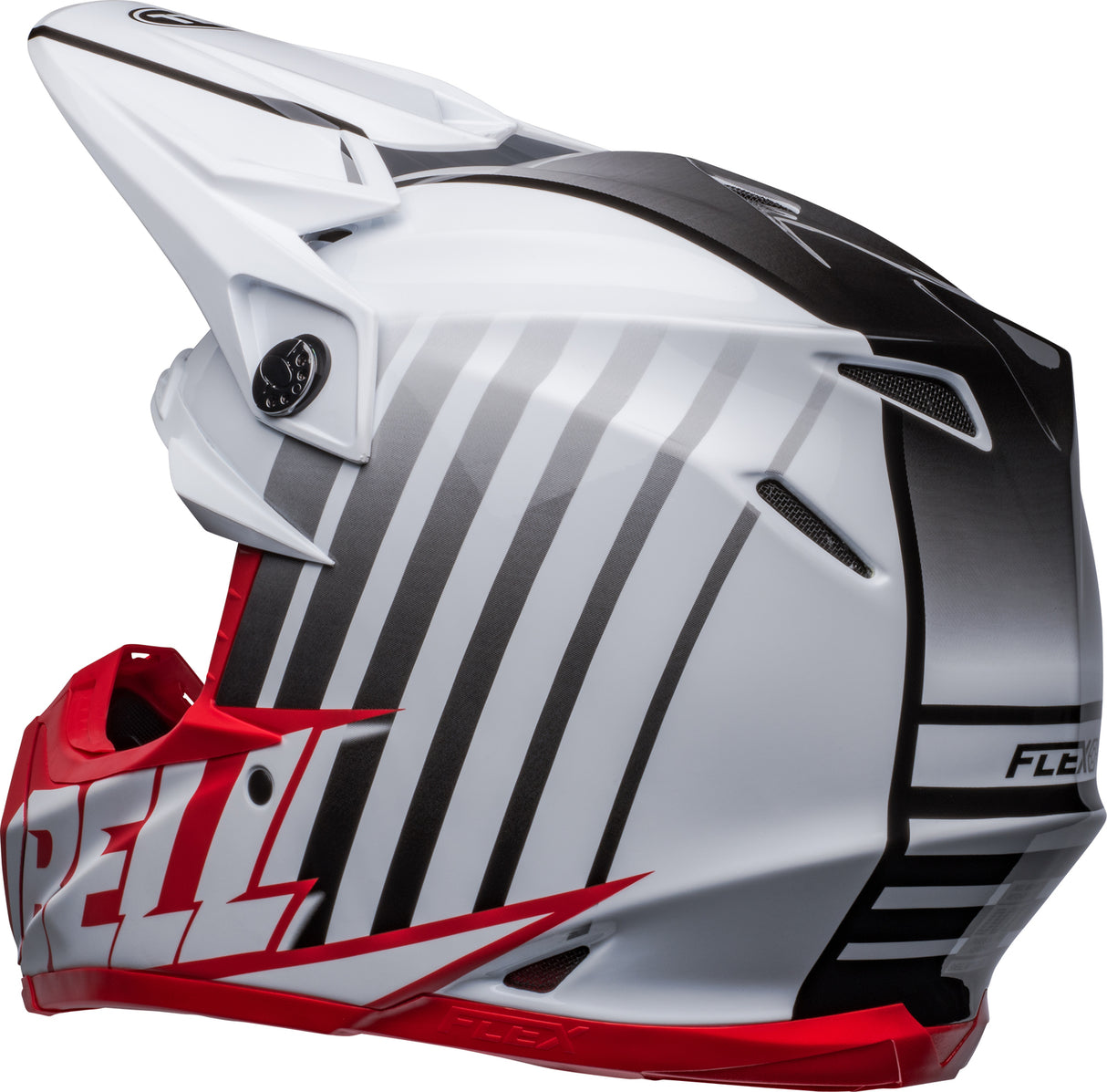 Bell Moto-9S Flex Sprint Matte & Gloss White/Red Helmet