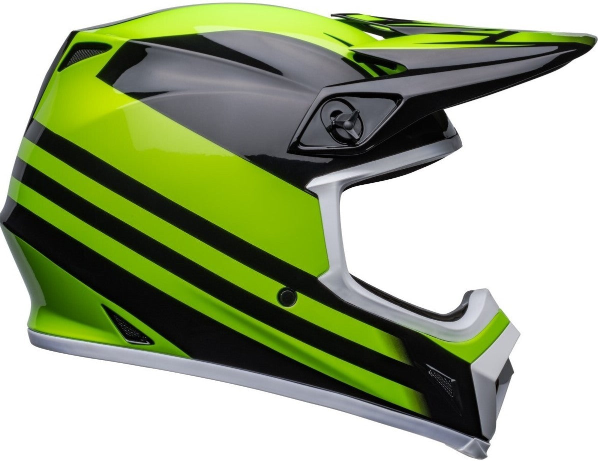 Bell MX-9 MIPS Disrupt Gloss Black/Green Helmet