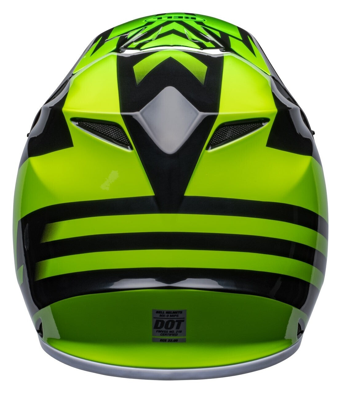 Bell MX-9 MIPS Disrupt Gloss Black/Green Helmet