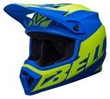 Bell MX-9 MIPS Disrupt Matte Classic Blue/Hi-Viz Yellow Helmet