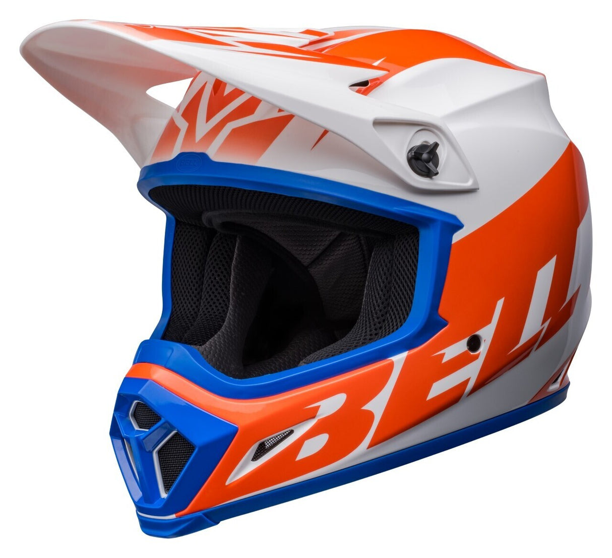 Bell MX-9 MIPS Disrupt White/Orange Helmet