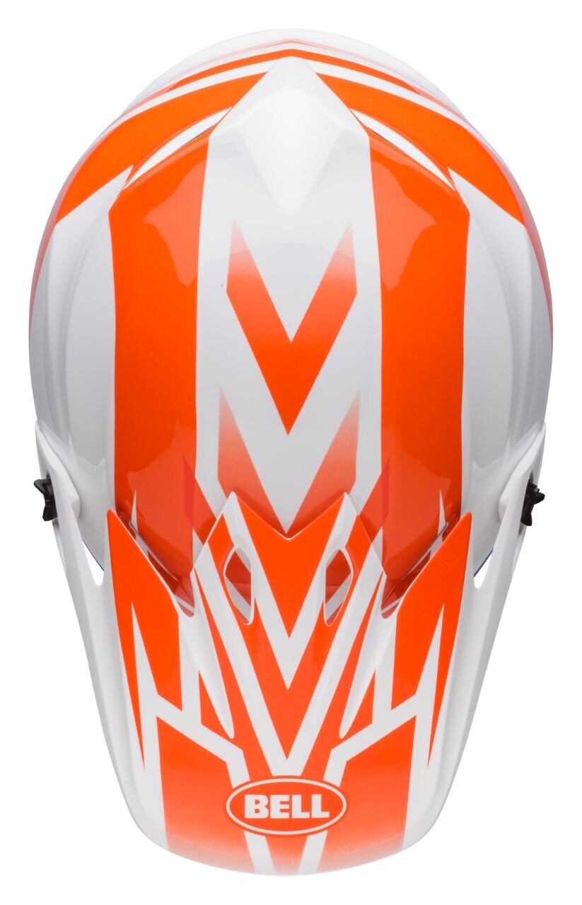 Bell MX-9 MIPS Disrupt White/Orange Helmet