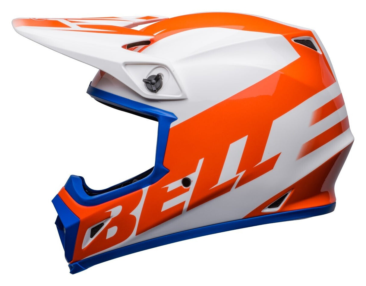 Bell MX-9 MIPS Disrupt White/Orange Helmet