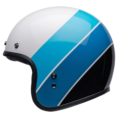 Bell Custom 500 Riff Gloss White/Blue Helmet - EasyR