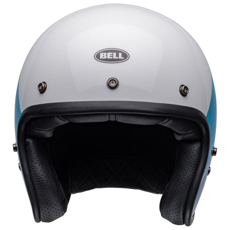 Bell Custom 500 Riff Gloss White/Blue Helmet - EasyR