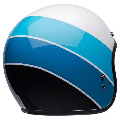 Bell Custom 500 Riff Gloss White/Blue Helmet - EasyR