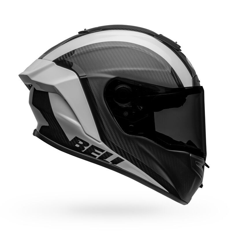 Bell Race Star DLX Flex Tantrum 2 Matte & Gloss Black/White Helmet [Size:MD] [INTERNAL]