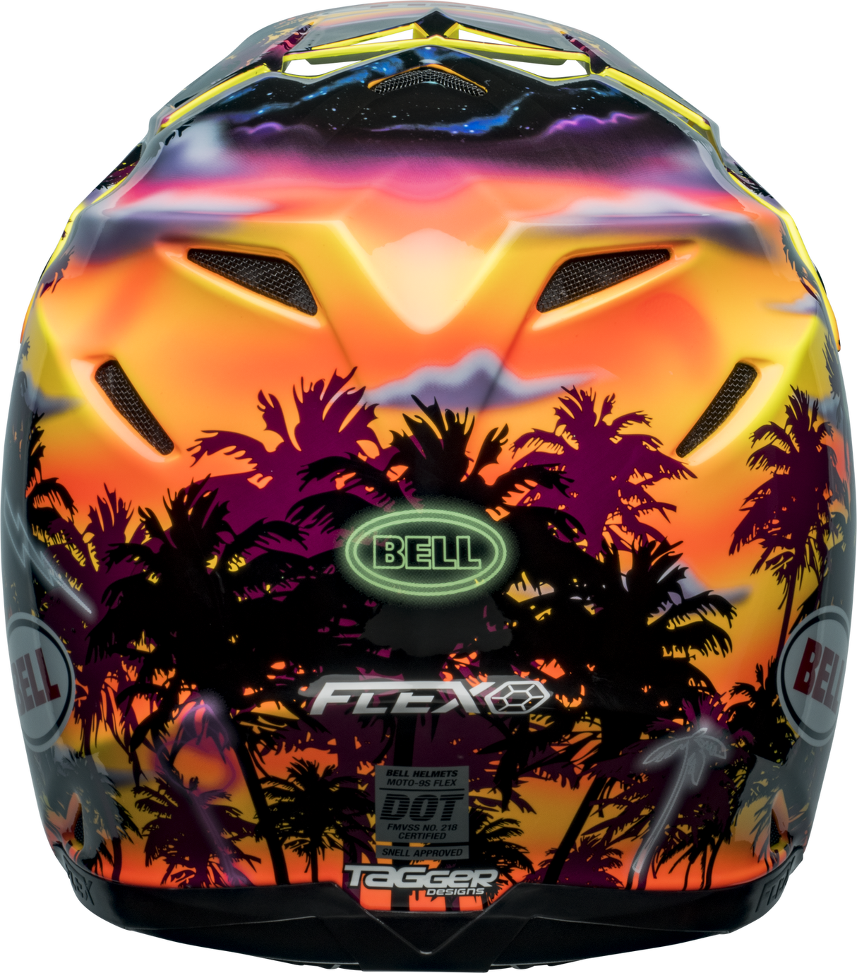 Bell Moto-9S Flex Tagger Tropical Fever Yellow/Orange Helmet