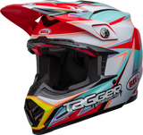 Bell Moto-9S Flex Tagger Edge Gloss White/Aqua Helmet