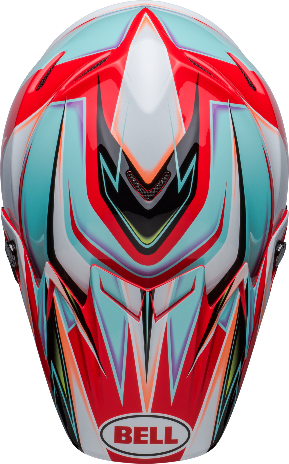 Bell Moto-9S Flex Tagger Edge Gloss White/Aqua Helmet