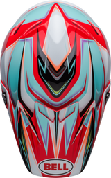 Bell Moto-9S Flex Tagger Edge Gloss White/Aqua Helmet