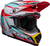 Bell Moto-9S Flex Tagger Edge Gloss White/Aqua Helmet