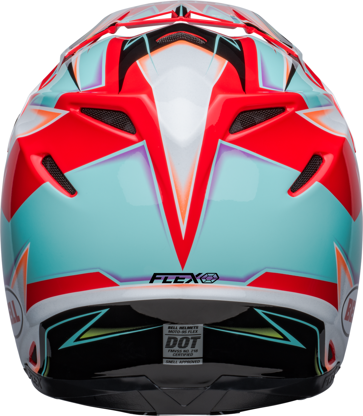 Bell Moto-9S Flex Tagger Edge Gloss White/Aqua Helmet