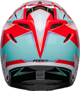 Bell Moto-9S Flex Tagger Edge Gloss White/Aqua Helmet