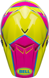 Bell Moto-9S Flex Sprite Gloss Yellow/Magenta Helmet