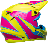 Bell Moto-9S Flex Sprite Gloss Yellow/Magenta Helmet