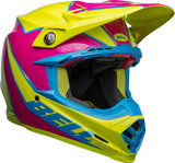 Bell Moto-9S Flex Sprite Gloss Yellow/Magenta Helmet