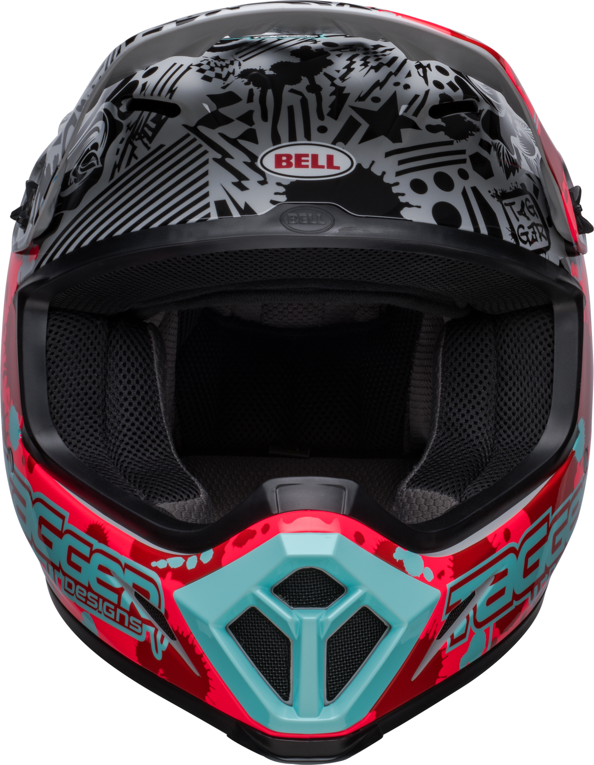 Bell MX-9 MIPS Tagger Splatter Gloss Bright Red/Grey Helmet