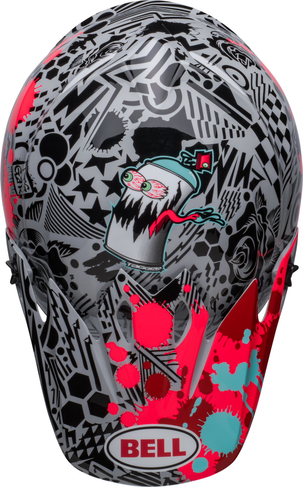 Bell MX-9 MIPS Tagger Splatter Gloss Bright Red/Grey Helmet