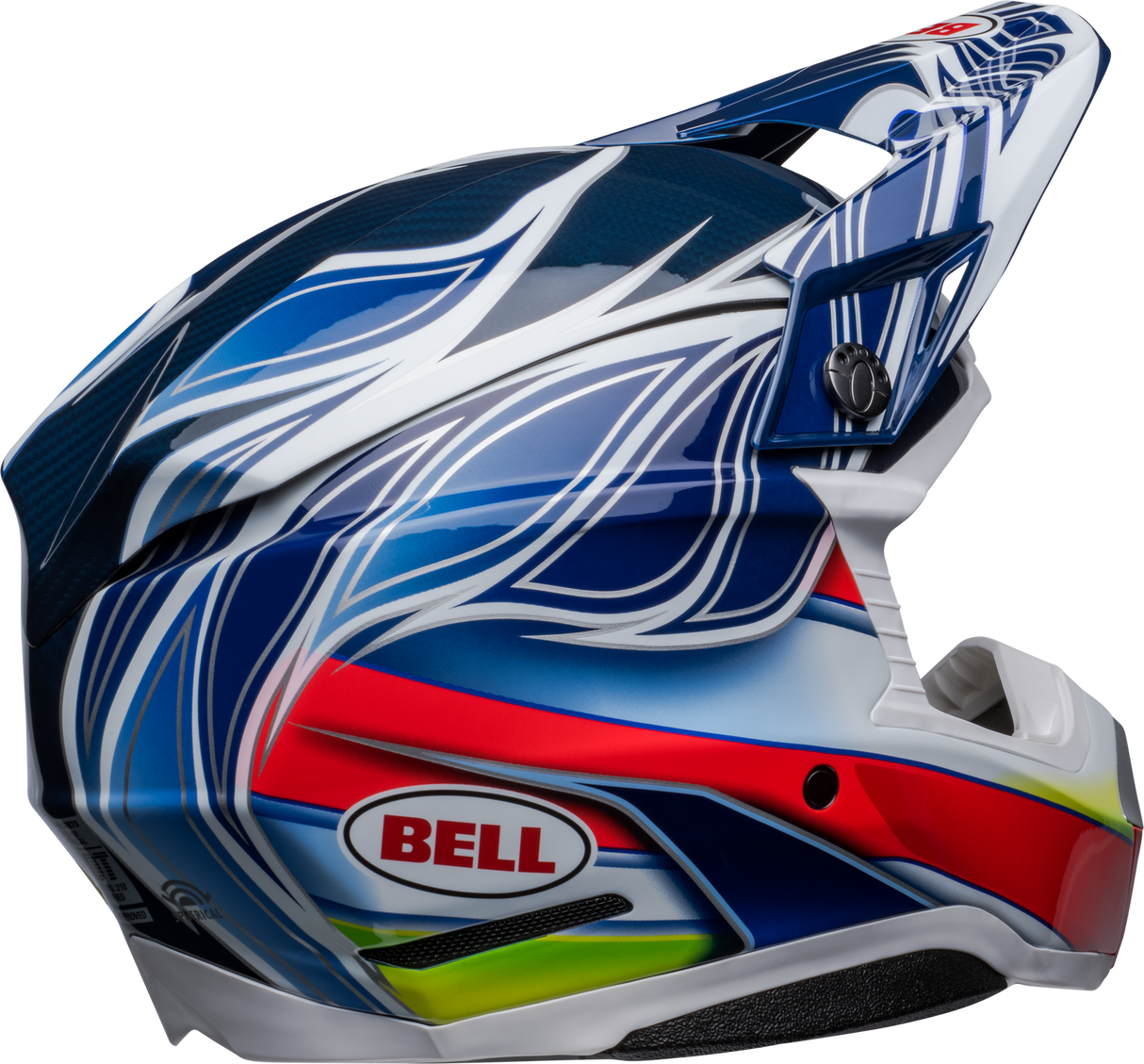 Bell Moto-10 Spherical Pro Circuit Tomac Replica 2023 Gloss Blue/White Helmet - EasyR