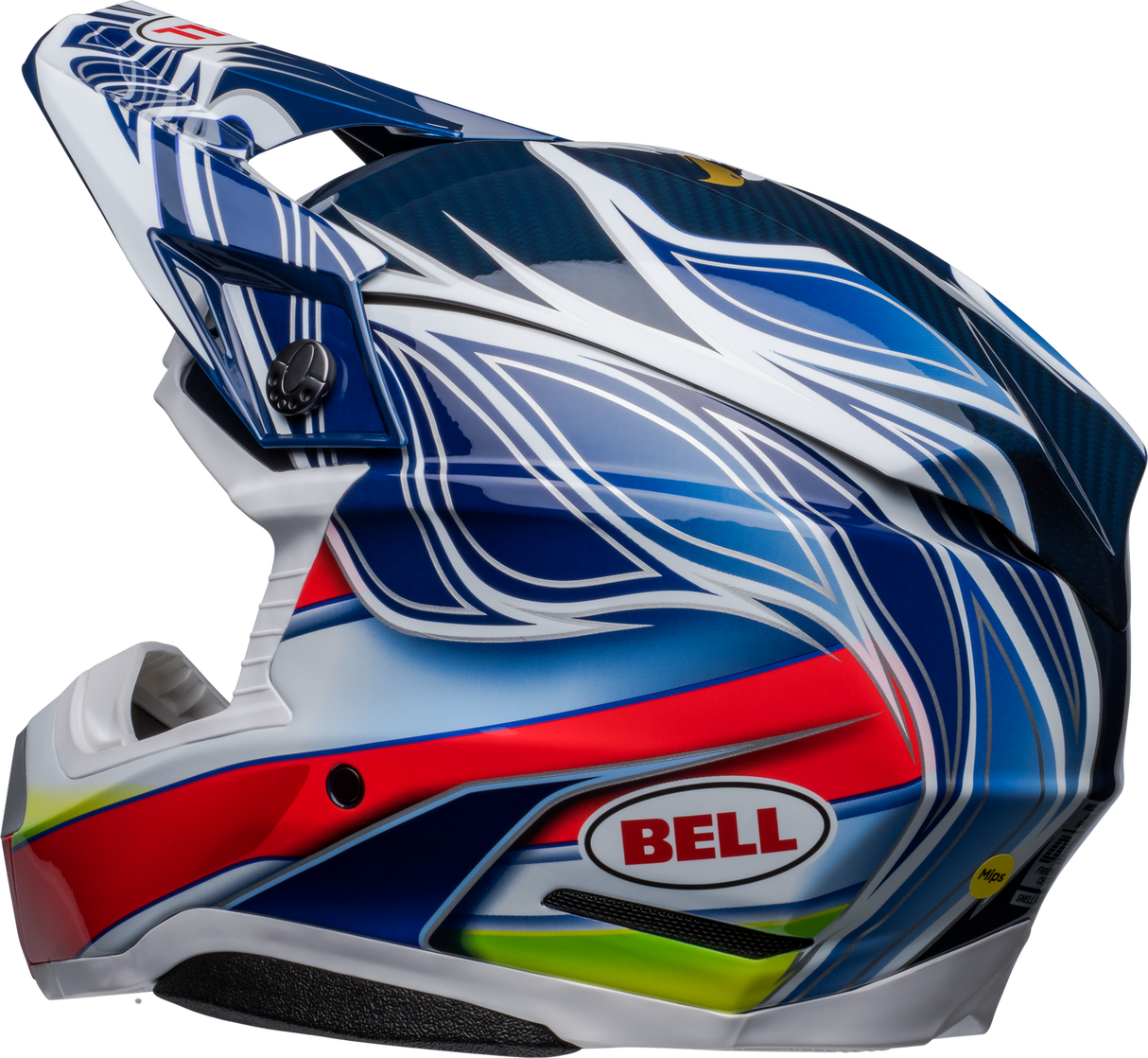 Bell Moto-10 Spherical Pro Circuit Tomac Replica 2023 Gloss Blue/White Helmet - EasyR