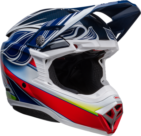 Bell Moto-10 Spherical Pro Circuit Tomac Replica 2023 Gloss Blue/White Helmet - EasyR