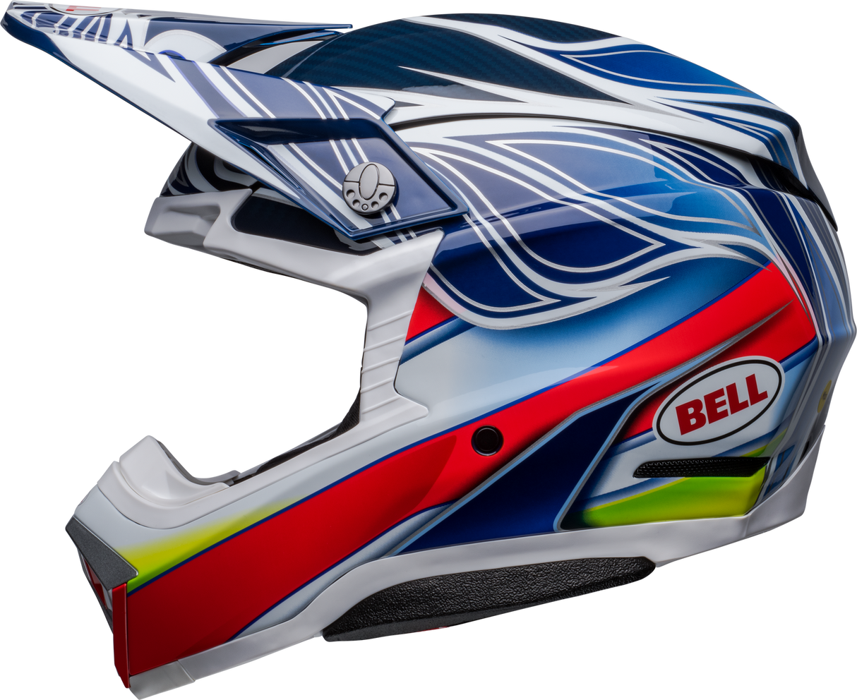 Bell Moto-10 Spherical Pro Circuit Tomac Replica 2023 Gloss Blue/White Helmet - EasyR