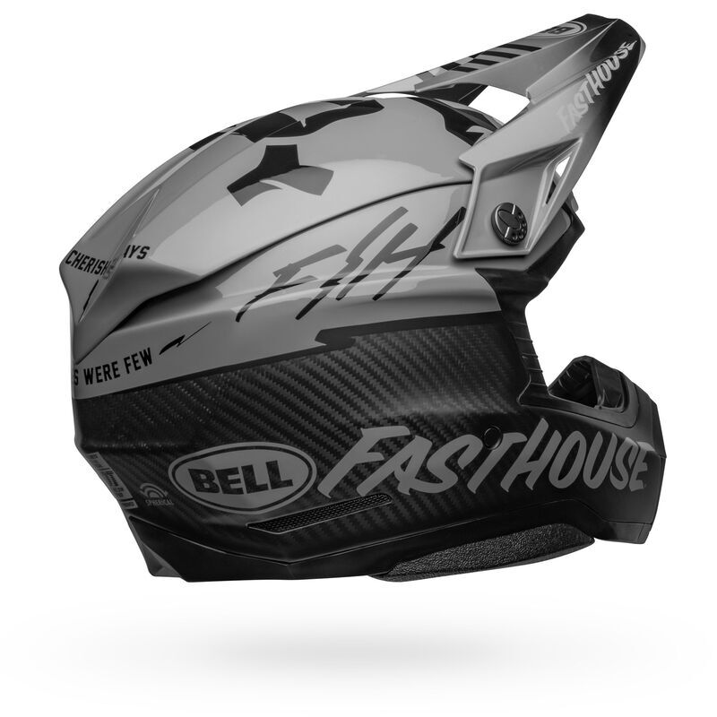 Bell Moto-10 Spherical Fasthouse BMF Limited Edition Matte & Gloss Grey/Black Helmet - EasyR