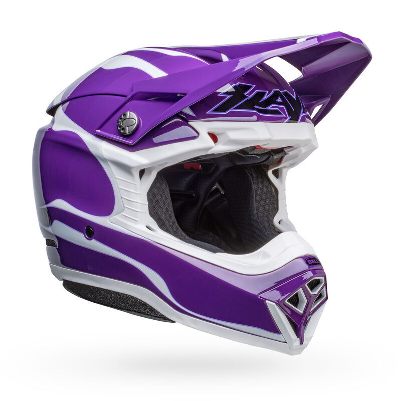 Bell Moto-10 Spherical Slayco Limited Edition Purple/White Helmet