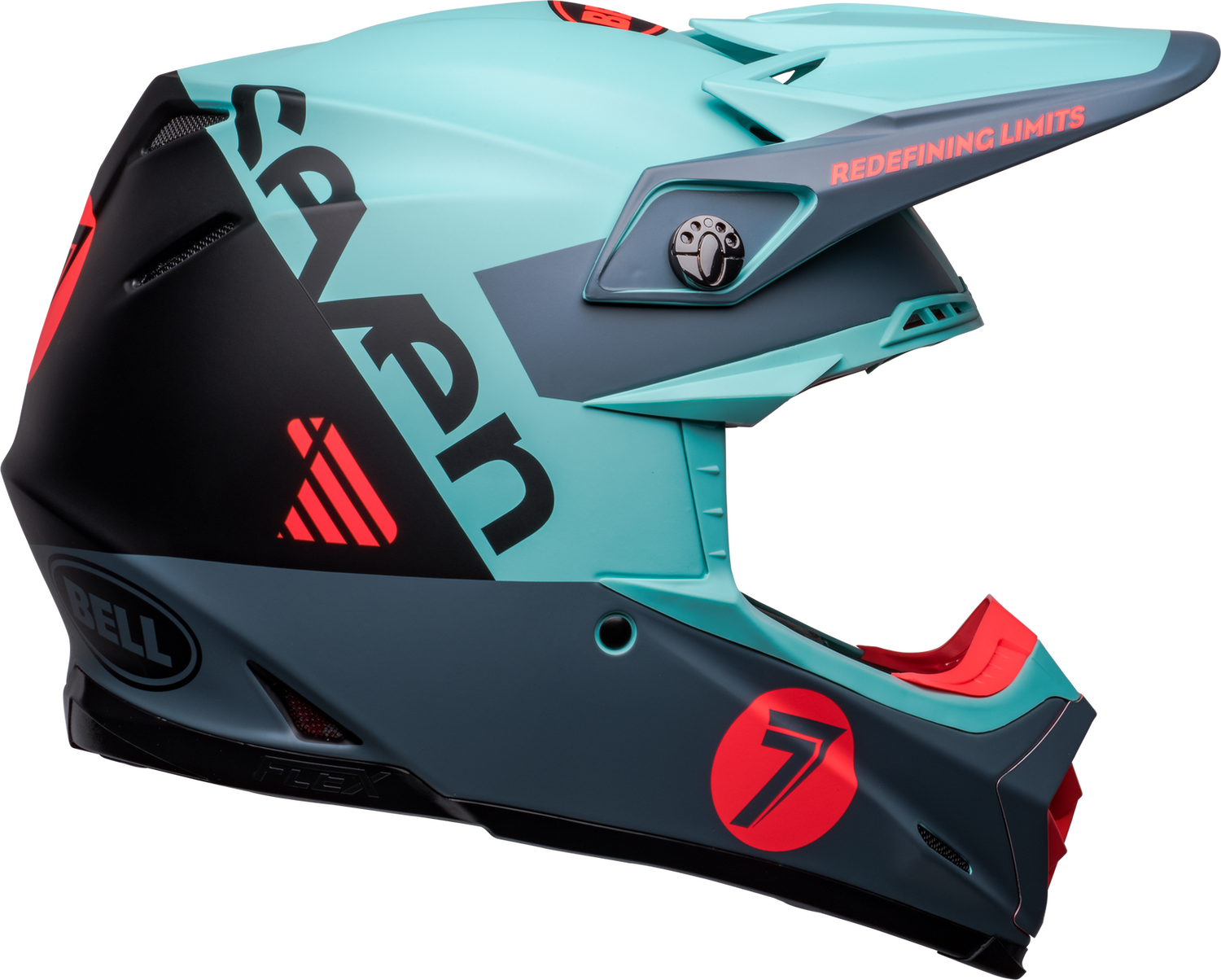 Bell Moto-9S Flex Seven Vanguard Limited Edition Matte Aqua/Black
