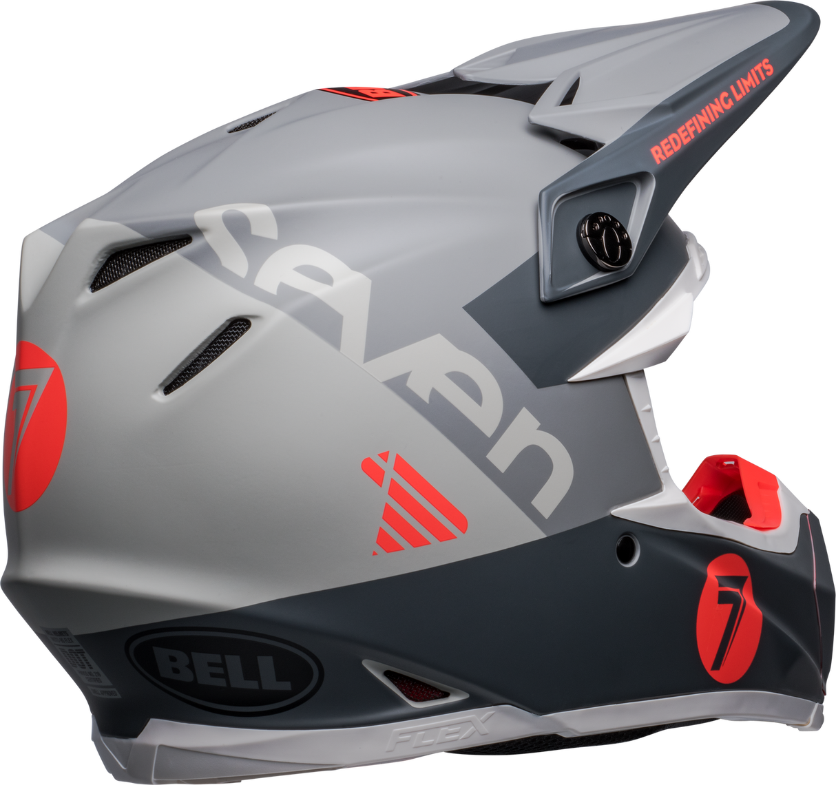 Bell Moto-9S Flex Seven Vanguard Limited Edition Matte Charcoal/Orange Helmet