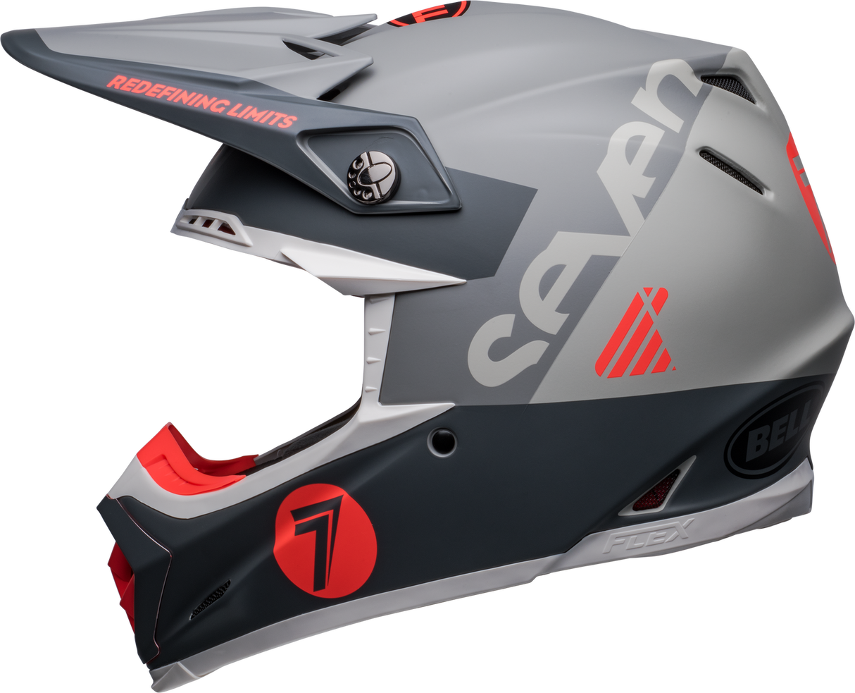 Bell Moto-9S Flex Seven Vanguard Limited Edition Matte Charcoal/Orange Helmet