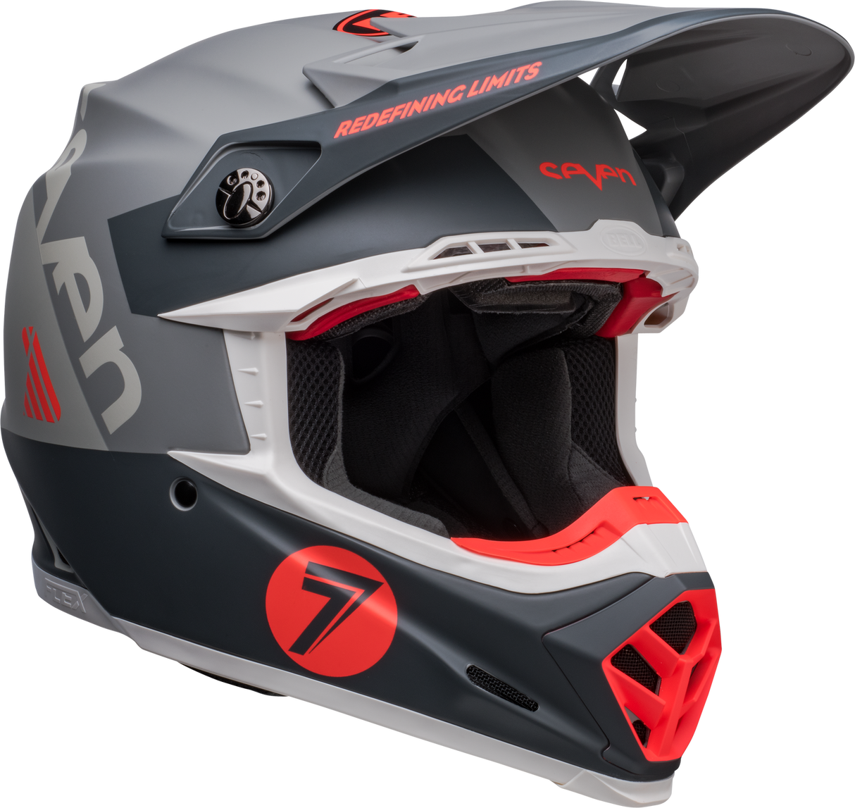 Bell Moto-9S Flex Seven Vanguard Limited Edition Matte Charcoal/Orange Helmet