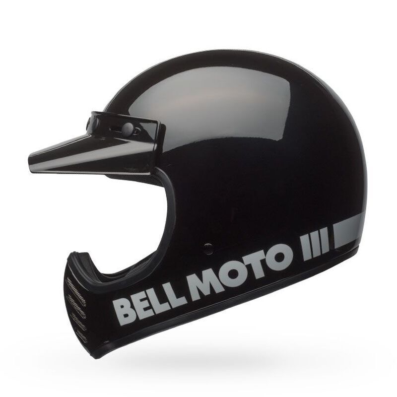 Bell Moto-3 Classic Gloss Black Helmet - EasyR