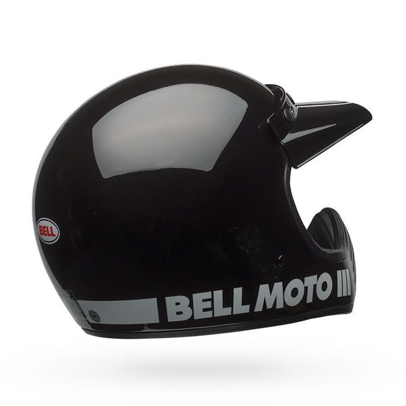 Bell Moto-3 Classic Gloss Black Helmet - EasyR