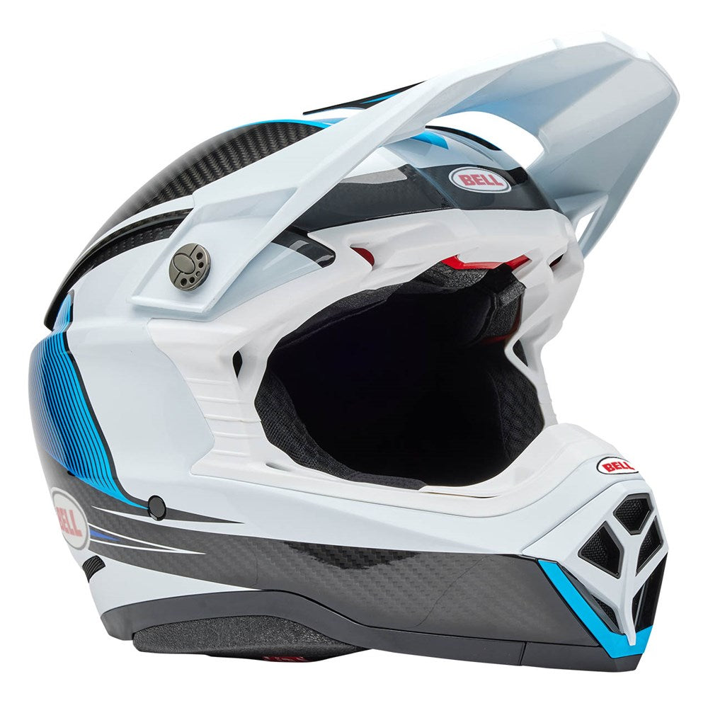 Bell Moto-10 Spherical Evade Gloss White/Blue Helmet