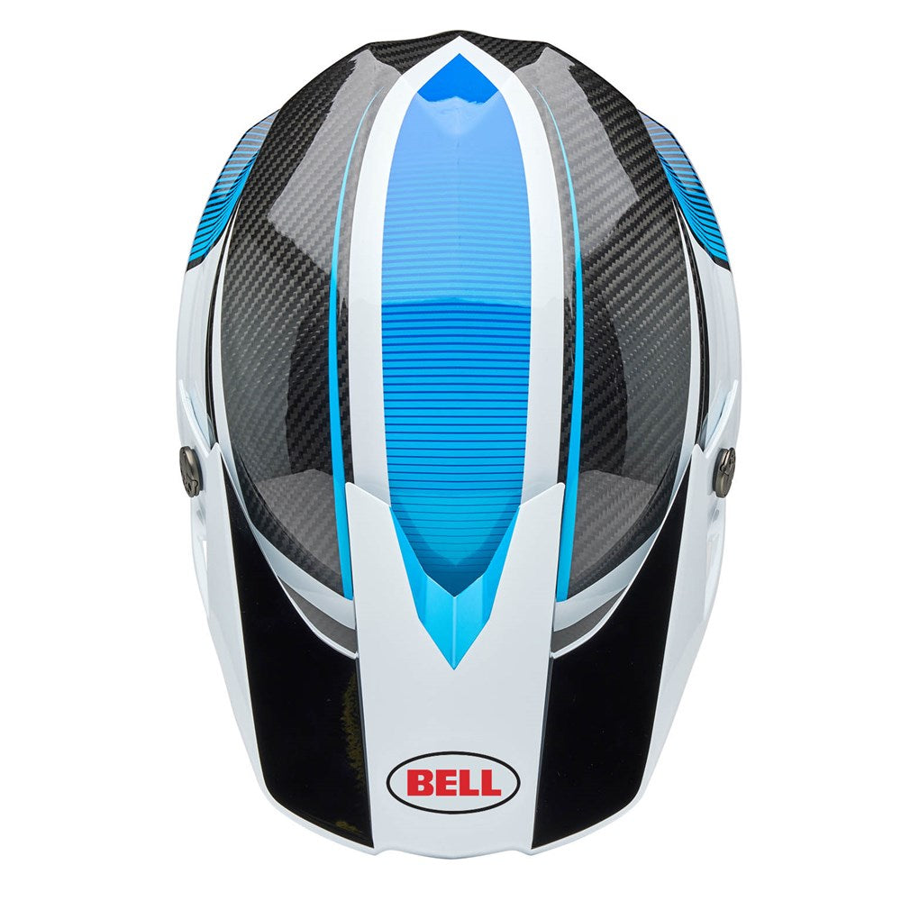 Bell Moto-10 Spherical Evade Gloss White/Blue Helmet