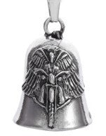 Twin Power Guardian Bell Silver w/Silver Biker Angel