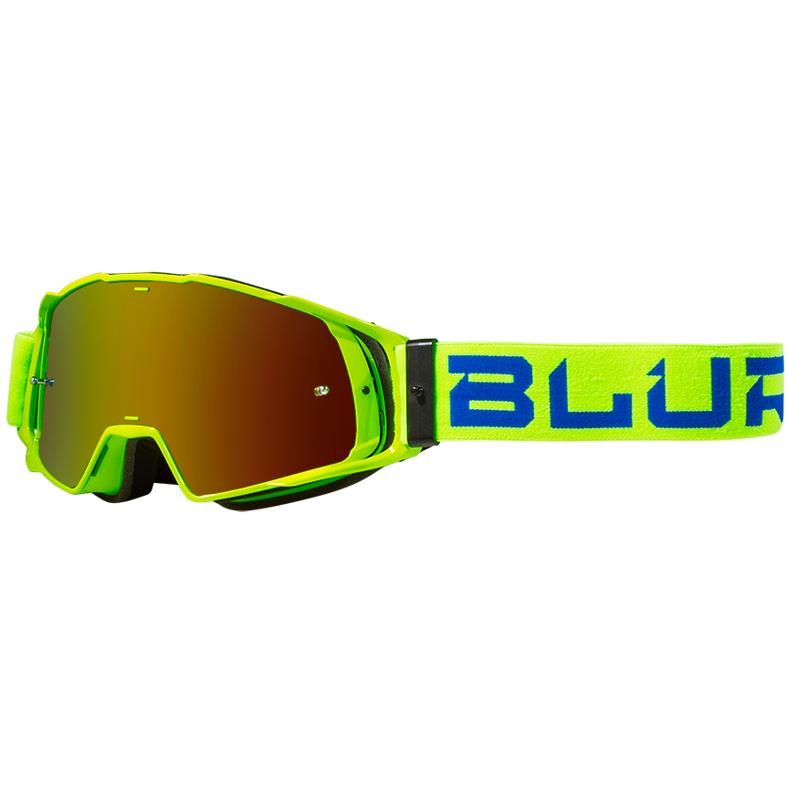 Blur B-20 Goggle Flat Hi-Viz/Blue w/Radium Red Lens