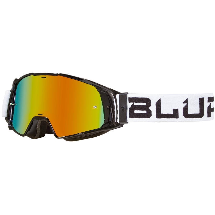 Blur B-20 Goggle Flat Black/White w/Radium Red Lens