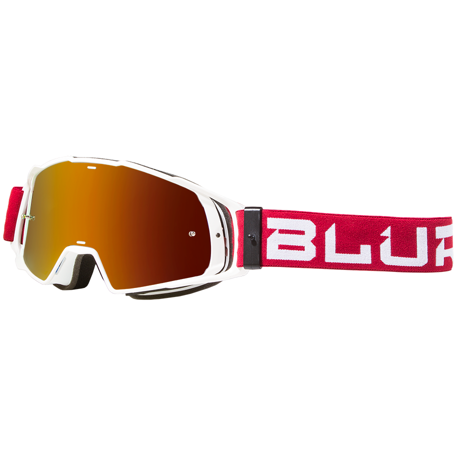 Blur B-20 Goggle Flat Ruby Red/White w/Radium Red Lens