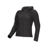 DriRider Blvd II WP Soft Shell Black Womens Textile Hoodie Jacket