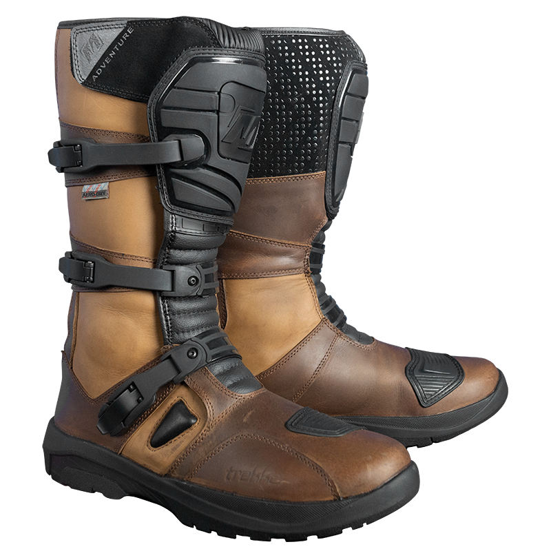 MotoDry Trekker Adventure Black/Brown Boots