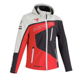 Bering Softshell Racing Grey/Red/White Textile Hoodie Jacket